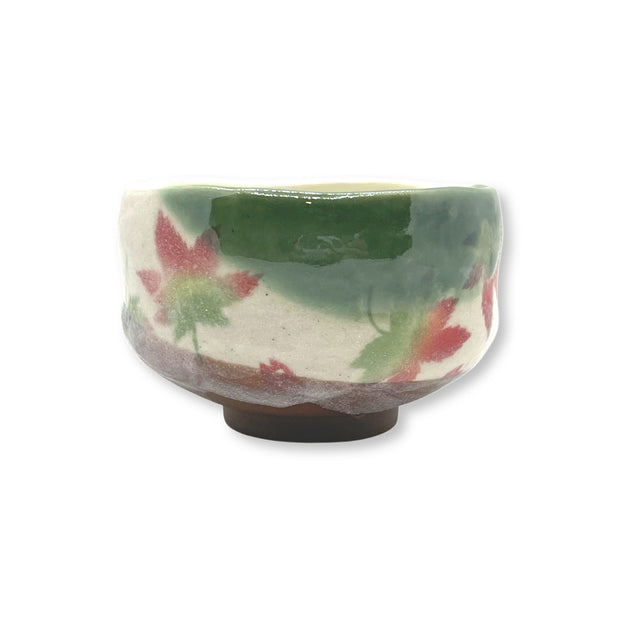 Hana Flower Beige Matcha Tea Bowl - Shizen Cha