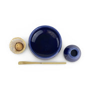 Aoi Indigo Blue Matcha Tea Bowl Set - Shizen Cha