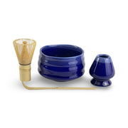 Aoi Indigo Blue Matcha Tea Bowl Set - Shizen Cha