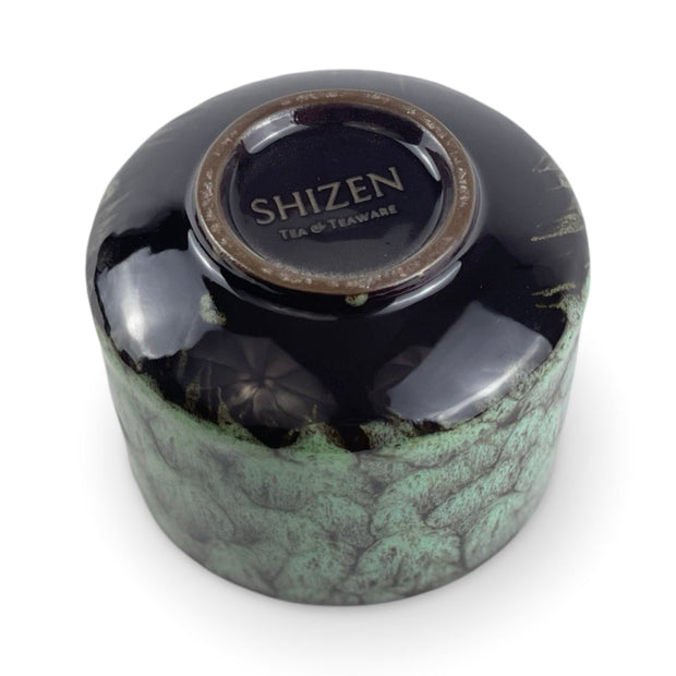 Forest Green Tsutsu - gata Tea Cup - Shizen Cha