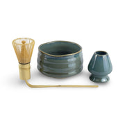 Hisui Jade Green Matcha Tea Bowl Set - Shizen Cha