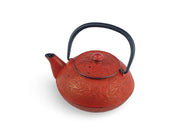 Japanese Aka Matsuri Red Cast Iron Tetsubin Teapot - Shizen Cha