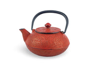 Japanese Aka Matsuri Red Cast Iron Tetsubin Teapot - Shizen Cha