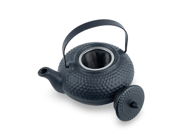 Japanese Black Ceramic Teapot Set - Shizen Cha