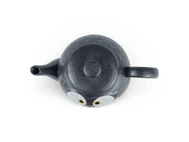 Japanese Black Fukuro Owl Teapot - Shizen Cha