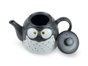 Japanese Black Fukuro Owl Teapot - Shizen Cha