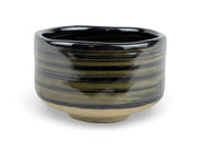 Japanese Black Kuro Streak Matcha Chawan Tea Bowl - Shizen Cha