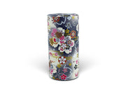 Japanese Blossom Black Washi Paper Tea Tin Container - Shizen Cha