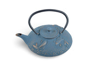 Japanese Blue Koi Cast Iron Tetsubin Teapot Set - Shizen Cha