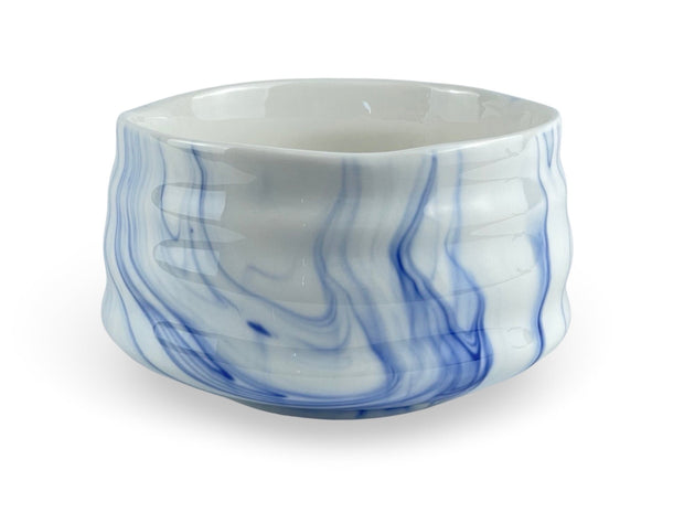 Japanese Blueberry Swirl Matcha Chawan Tea Bowl - Shizen Cha