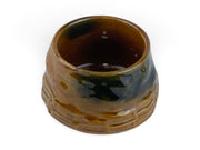 Japanese Ember Eclipse Raku - yaki Tea Cup - Shizen Cha