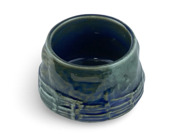 Japanese Emerald Tide Raku - yaki Tea Cup - Shizen Cha