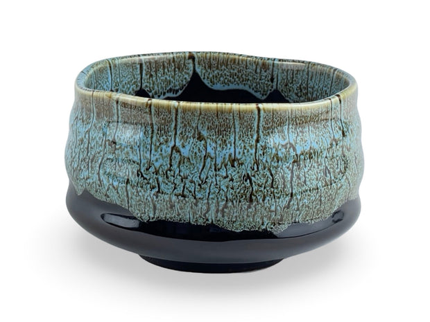 Japanese Fambe Blue Matcha Chawan Tea Bowl - Shizen Cha