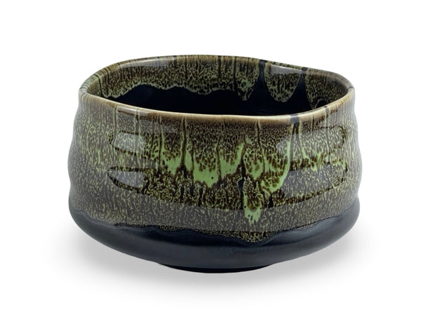 Japanese Fambe Green Matcha Chawan Tea Bowl - Shizen Cha