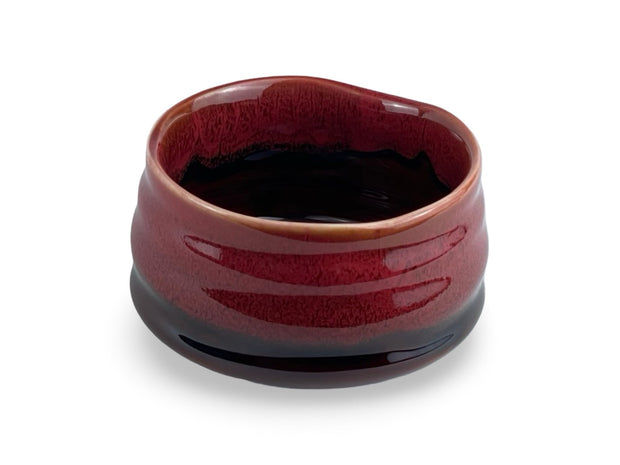 Japanese Fambe Red Matcha Chawan Tea Bowl - Shizen Cha