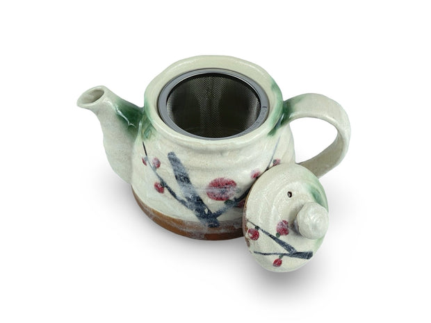 Japanese Hana Plum Blossom Floral Teapot - Shizen Cha