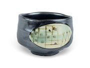 Japanese Ike Tessa Black Matcha Chawan Tea Bowl - Shizen Cha