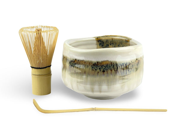 Japanese Iro Spattered Matcha Tea Bowl Set - Shizen Cha