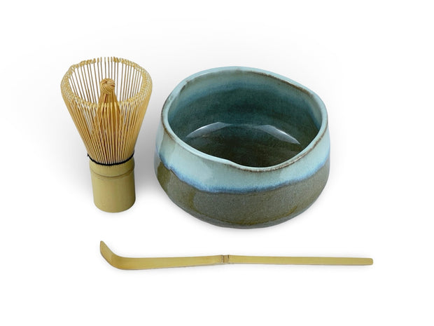 Japanese Izumi Green Matcha Tea Bowl Set - Shizen Cha