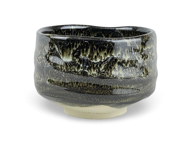 Japanese Kuro Splash Black Matcha Chawan Tea Bowl - Shizen Cha