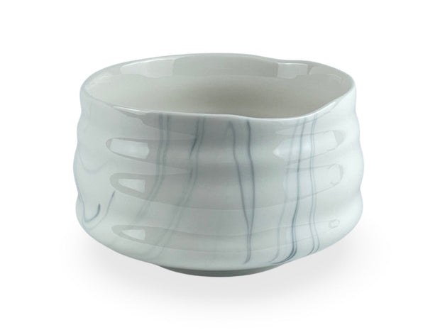 Japanese Marble Gray Matcha Chawan Tea Bowl - Shizen Cha