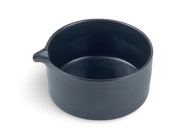 Japanese Matte Black Katakuchi Matcha Tea Bowl Set - Shizen Cha