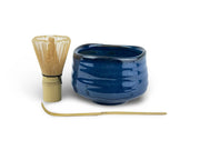 Japanese Ocean Blue Matcha Tea Bowl Set - Shizen Cha