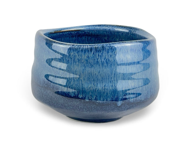 Japanese Ocean Mosaic Blue Matcha Chawan Tea Bowl - Shizen Cha