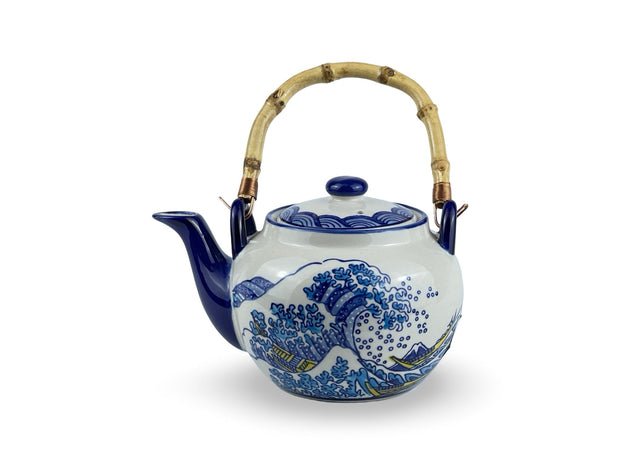 Japanese Ocean Wave Teapot Set - Shizen Cha