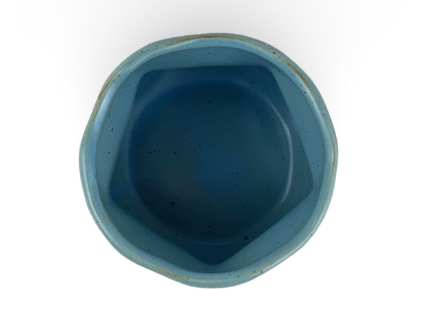 Japanese Pebble Blue Kakkukei Tea Cup - Shizen Cha