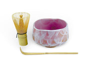 Japanese Pink Shino Matcha Tea Bowl Set - Shizen Cha