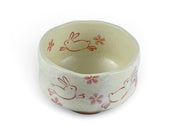 Japanese Red Rabbit Hana Matcha Chawan Tea Bowl (Mini) - Shizen Cha