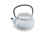 Japanese Rustic White Cast Iron Tetsubin Teapot Set - Shizen Cha