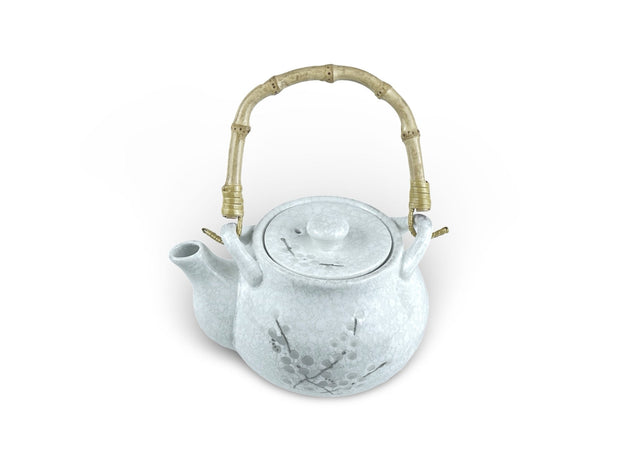 Japanese White Cherry Snow Blossom Teapot Set - Shizen Cha