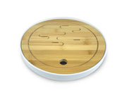 Japanese White Wooden Round Tea Tray - Shizen Cha