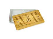 Japanese White Wooden Tea Tray - Shizen Cha