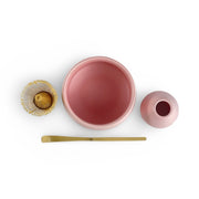 Matte Pink Matcha Tea Bowl Set - Shizen Cha