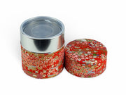 Japanese Aki Matsuri Washi Paper Tea Tin Container