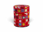 Japanese Red Hana Washi Tea Tin Container