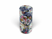 Japanese Blossom Black Washi Paper Tea Tin Container