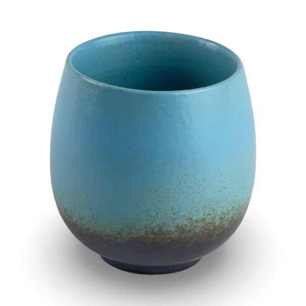 Robin Egg Blue Horizon Yunomi Tea Cup - Shizen Cha