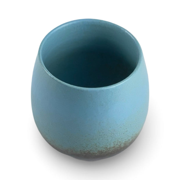 Robin Egg Blue Horizon Yunomi Tea Cup - Shizen Cha