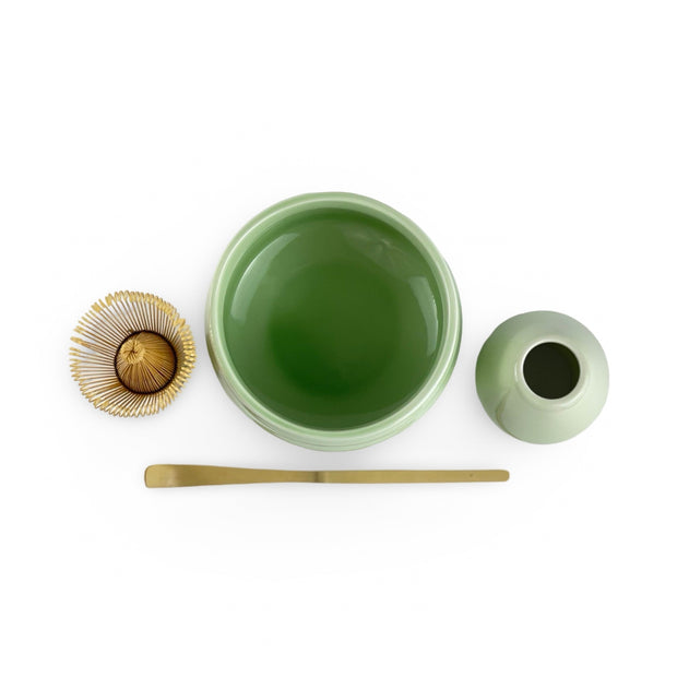 Seiji Celadon Matcha Tea Bowl Set - Shizen Cha