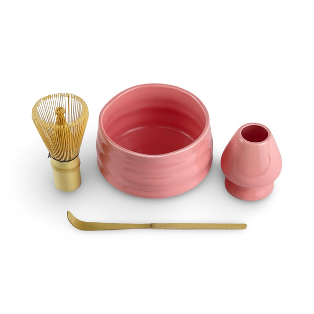 Strawberry Cream Pink Matcha Tea Bowl Set - Shizen Cha