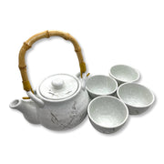 White Cherry Snow Blossom Teapot Set - Shizen Cha